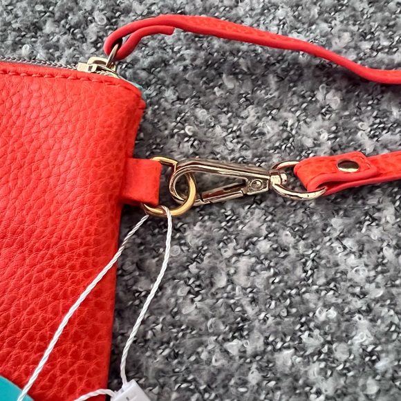 Vibrant orange clutch and wallet!  New, never used - Picture 5 of 5